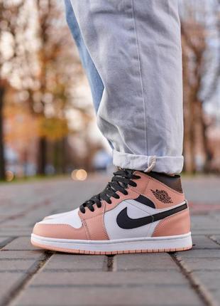 Nike air jordan 1 retro mid peach fur 1 899 грн.8 фото