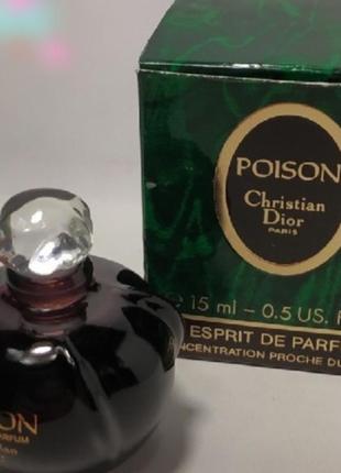 Christian dior poison esprit de parfum — парфуми вінтаж 15 мл (коробка пошкоджена)