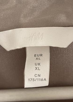 Женская сатиновая удлиненная рубашка h&amp;m5 фото