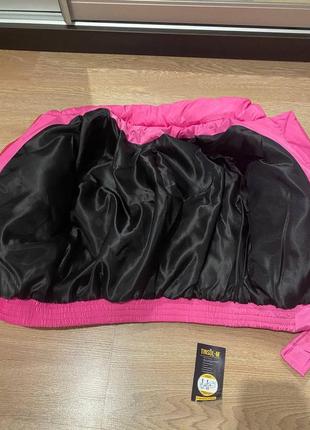 Розовая теплая новая зимняя куртка 42-442 фото