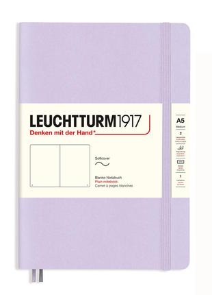 Блокнот leuchtturm1917, smooth colours, середній, м'яка обкладинка, lilac, чисті аркуші (365496)