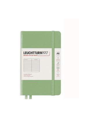 Блокнот leuchtturm1917 muted colours, карманный, sage, линия (363940)