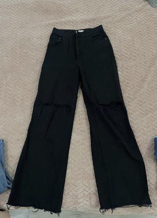 Джинсы палаццо широкие