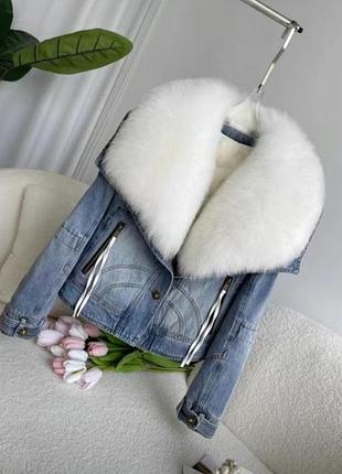 Куртка джинсова, хутро натуральне