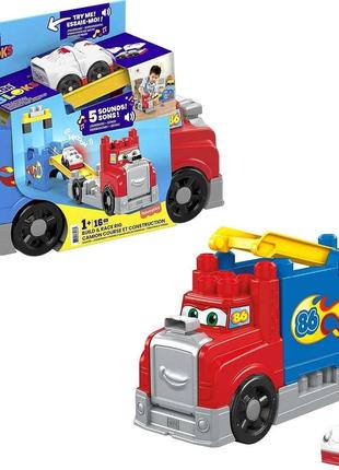 Конструктор mega bloks fisher price вантажівка та машинка зі звуком fvj01