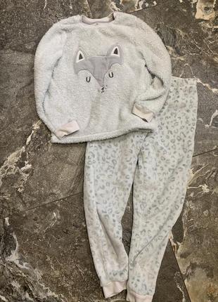 Очень теплая пижама george 8-9p