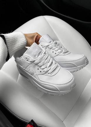 Nike air max 90 white кроссовки2 фото