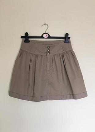 Красивая юбка tally weijl  р. xs/s бежевая, базовая1 фото