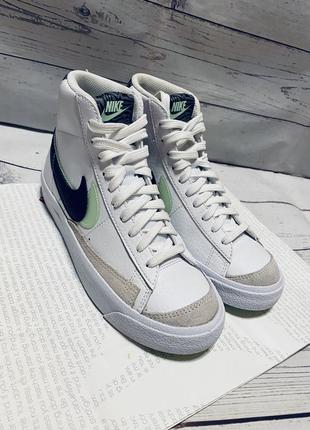 Кроссовки nike cmft blazer mid '77 white vapor green dd1847-100 оригинал, высокие кеды