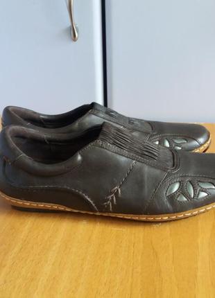 Мокасины - туфельки clarks из натуральной кожи англия размер 38,51 фото