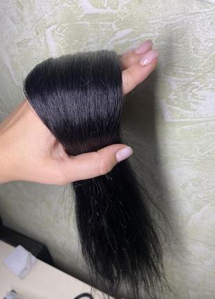 Волосы на заколках натуральное