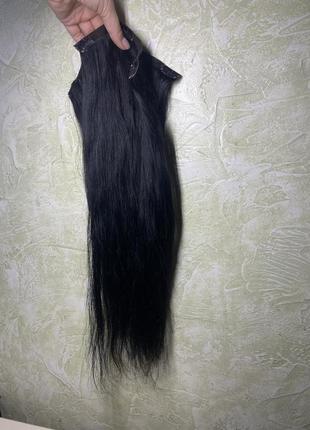 Волосы на заколках натуральное