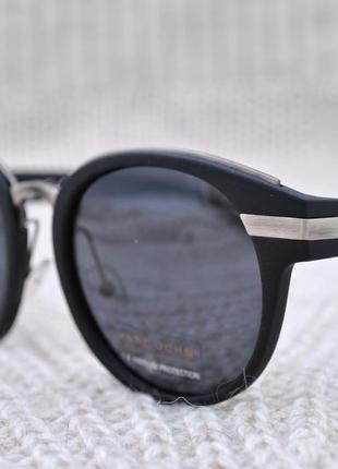 Фирменные солнцезащитные круглые матовые очки marc john polarized unisex