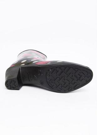 Гумові чоботи подвійний чорний (pvm-150733-black)5 фото