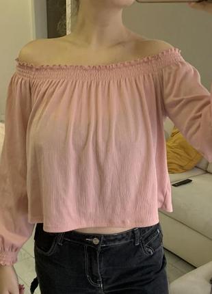 Розовая блуза разлетайка2 фото
