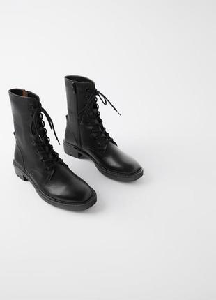 Zara шкіряні черевики , 39