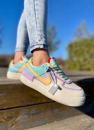Женские кроссовки nike air force 1 shadow pale ivory