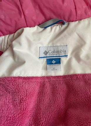Куртка для девочки columbia детская куртка розовая зимняя малиновая 98-104 размер 3-4 года7 фото