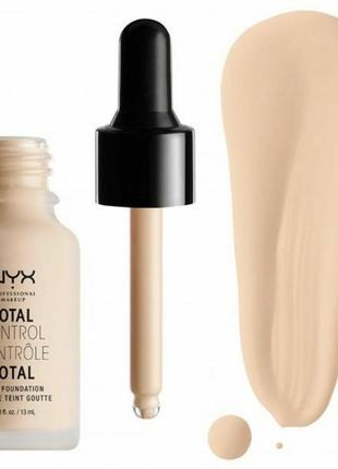 Стійка тональна основа nyx professional total control pro drop foundation  - pale - 13ml5 фото