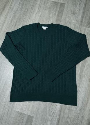 Мужской зелёный свитер / essential / кофта / свитшот / мужская одежда / чоловічий одяг /