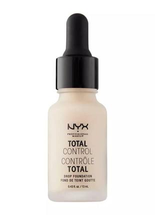 Стійка тональна основа nyx professional total control pro drop foundation  - pale - 13ml4 фото