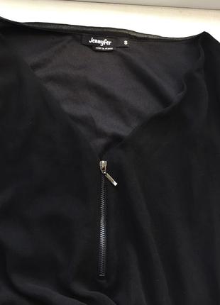 Стильне французьке плаття jennyfer xs/s з декольте на блискавці, шифонова7 фото