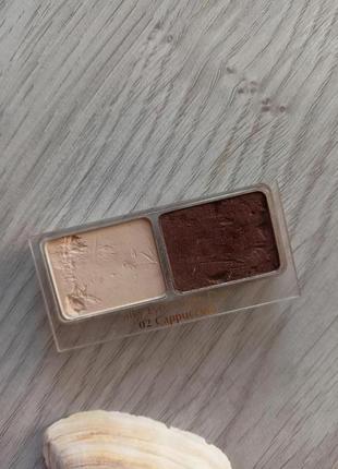 Шелковые тени estee lauder silky eyeshadow duo 02 cappuccino тестер