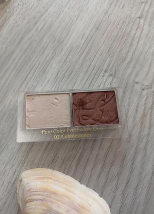 Шовкові тені estee lauder silky eyeshadow duo 02 cobblestones тестер