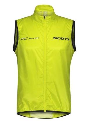 Велелетка scott rc team cycling wind vest yellow 2021 (xl) оригінал3 фото