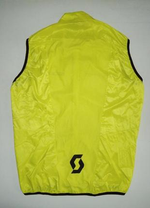 Велелетка scott rc team cycling wind vest yellow 2021 (xl) оригінал2 фото