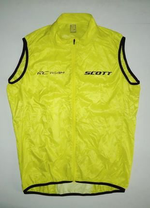 Велелетка scott rc team cycling wind vest yellow 2021 (xl) оригінал