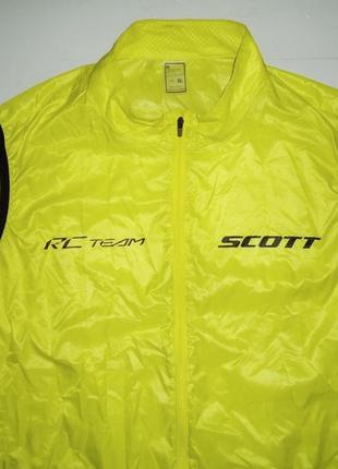 Велелетка scott rc team cycling wind vest yellow 2021 (xl) оригінал5 фото