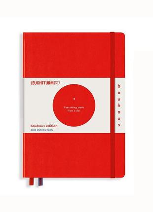 Блокнот leuchtturm1917, bauhaus edition, середній, червоний, крапка (359619)