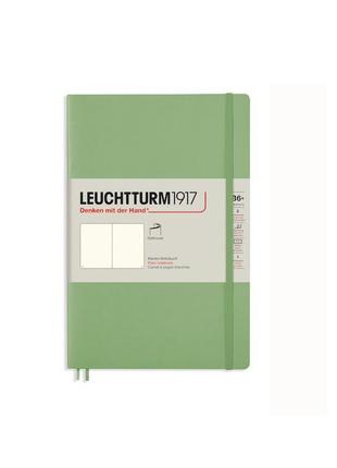 Блокнот leuchtturm1917 muted colours, paperback (b6), мягкая обложка, sage, чистые листы (363935)