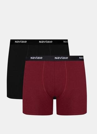 Мужские трусы шорты mu232-01 (2 шт.) black/burgundy