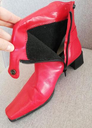 Шкіряні червоні черевики6 фото