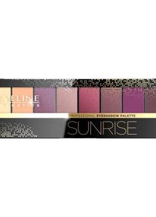 Палетка тіней для повік eveline eyeshadow professional palette, 9.6 г, №01 sunrise