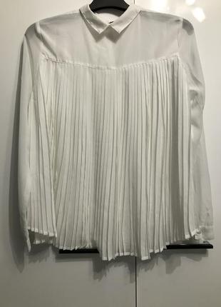 Белая шифоновая блуза рубашка1 фото