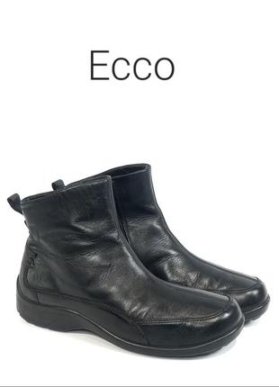 Кожаные женские ботинки ecco gore-tex оригинал