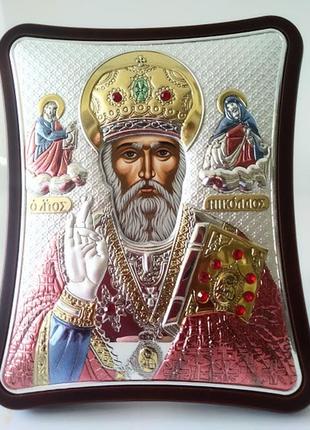 Грецька ікона prince silvero святий миколай 15x12.5 см ma/e1408/2xc 15x12.5 см