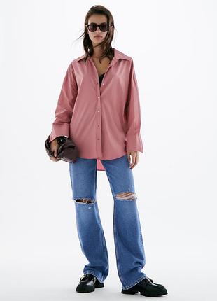 Коралова сорочка з попліну zara