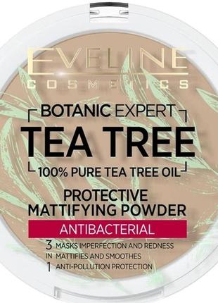 Материрующая антибактериальная пудра для лица eveline cosmetics botanic expert tea tree
.