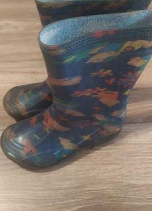 Резиновые сапожки для ребенка 3-4 лет, размер 21-22