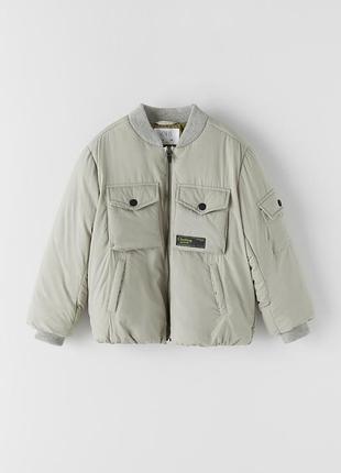 Куртка бомбер пуховик zara