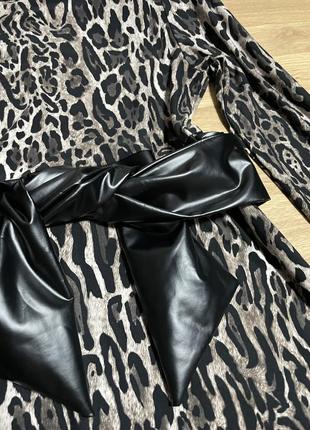 Кардиган body flirt леопард, платье классно с поясом7 фото