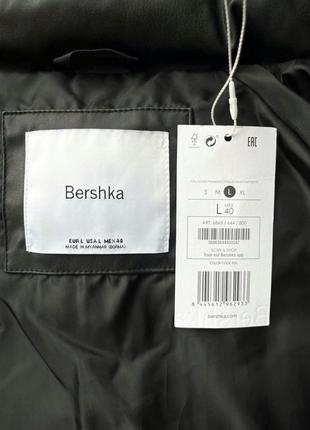 Мужская куртка bershka faux leather padded jacket.7 фото