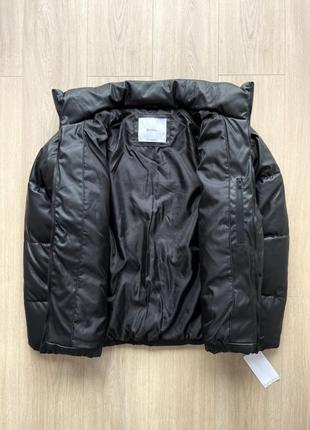 Мужская куртка bershka faux leather padded jacket.5 фото