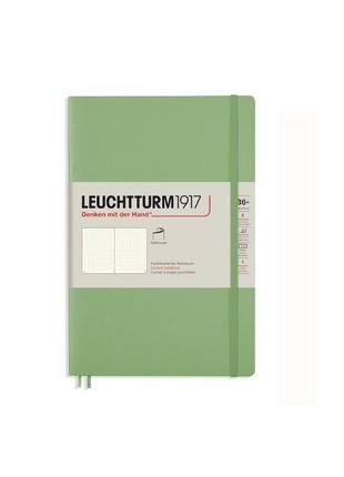 Блокнот leuchtturm1917 muted colours, paperback (b6), мягкая обложка, sage, точка (363934)