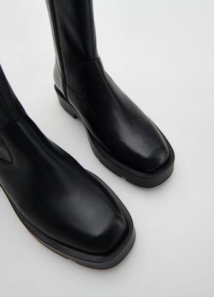 Черные кожаные ботинки ботинки2 фото