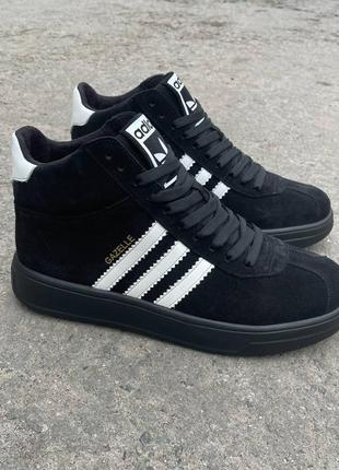 Чоловічі зимові нубукові кеди/черевики/хайтопи